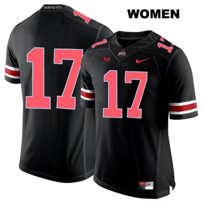 Women's NCAA Ohio State Buckeyes Kamryn Babb #17 College Stitched No Name Authentic Nike Red Number Black Football Jersey JF20W15MC